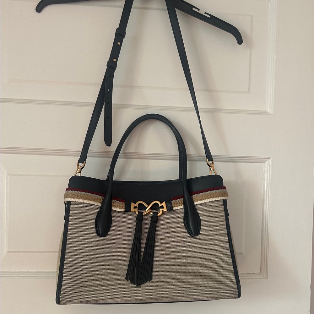 Kate Spade Navy tweed Satchel